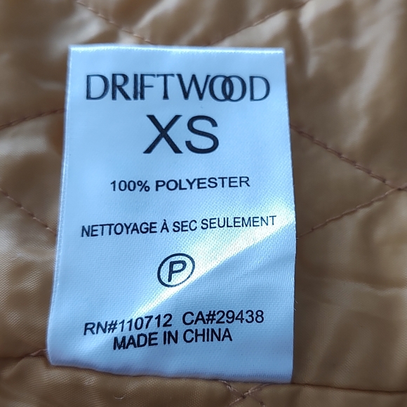 DRIFTWOOD Ryan Plaid Sherpa Jacket Yellow Gold Size XS Pockets Quilted Lining - Picture 6 of 11